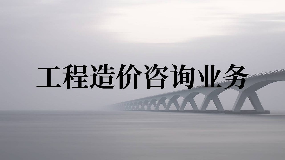 工程造價(jià)咨詢業(yè)務(wù)
